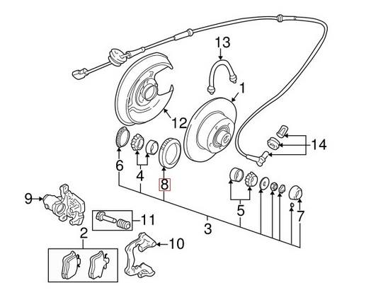 Audi ABS Tone Ring - Rear 443614149A